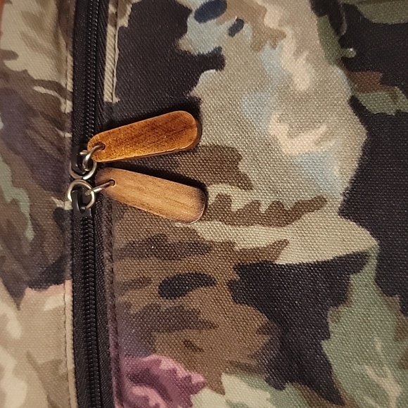 Avon Floral vintage Makeup Bag with Bamboo Handle GVC - Picture 4 of 8